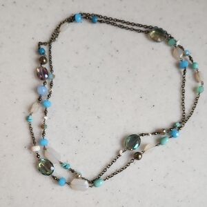Maurices Blue and Green Beaded Necklace